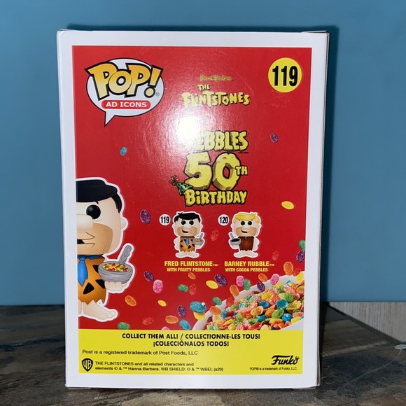 Fred Flintstone with fruity pebbles Funko Pop Vinyl Figure - Picture 3 of 4